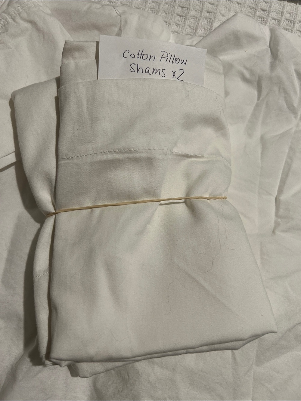White Cotton Pillow Shams (Set of 2)